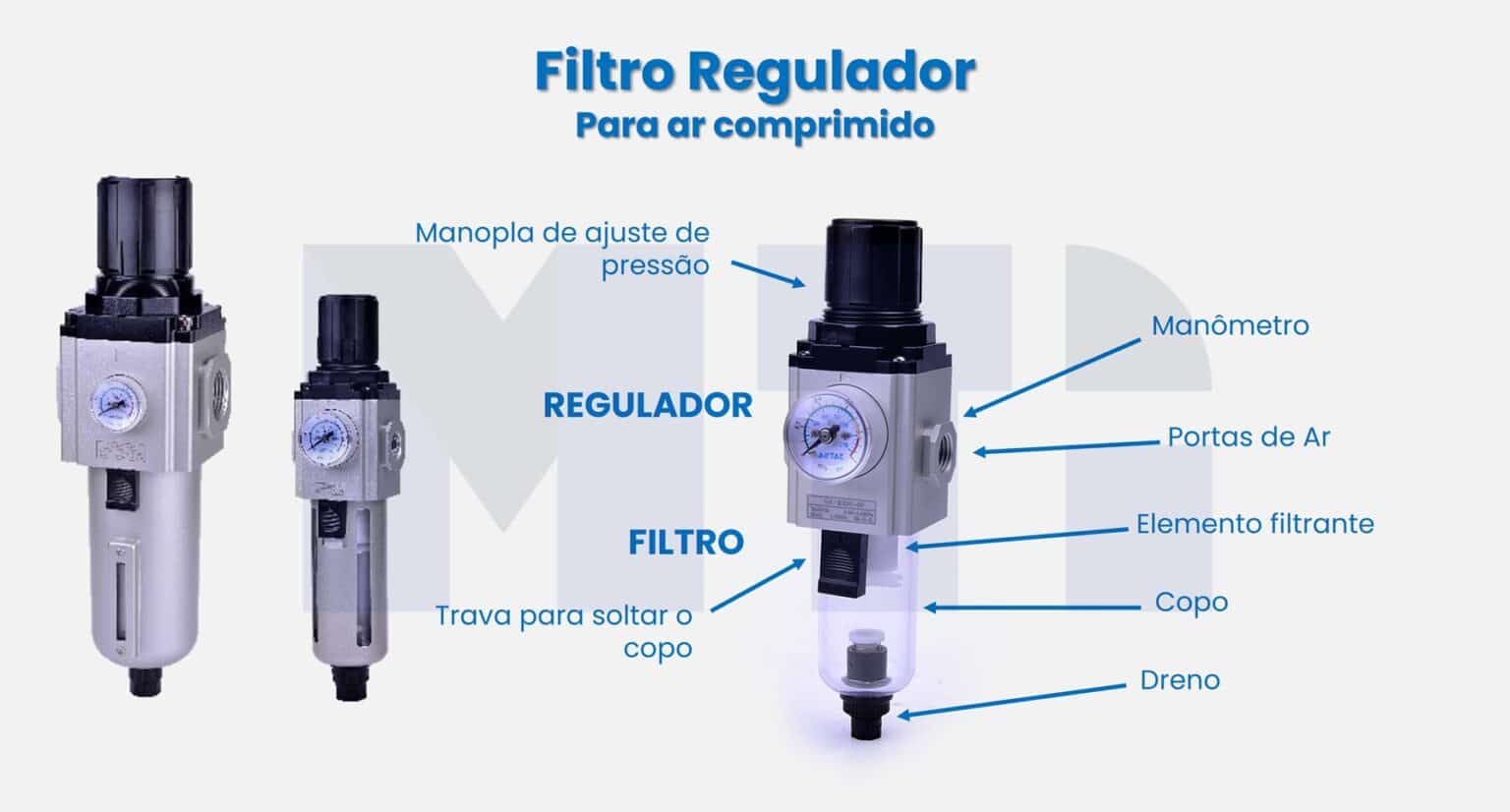 Filtro Regulador Para Ar Comprimido Mti