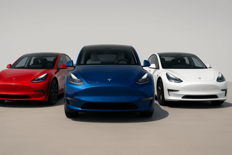 imagem de carros da Tesla