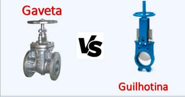 imagem do artigo mostrando a diferença entre válvula gaveta e guilhotina