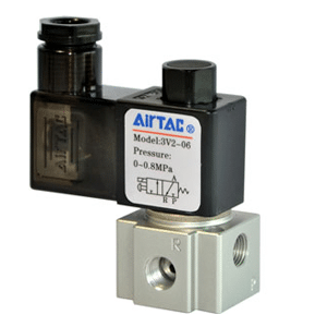 Imagem da válvula solenoide Airtac familia 3V2 poppet