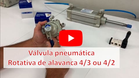 vídeo da válvula pneumática de alavanca rotativa
