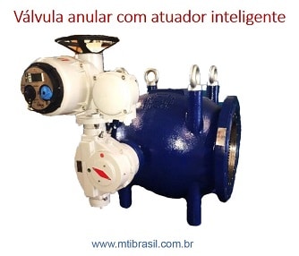 imagem da válvula de fluxo anular com atuador elétrico