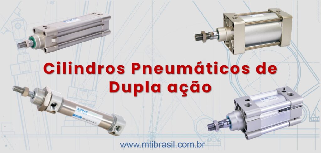 imagem de cilindros pneumáticos de dupla ação