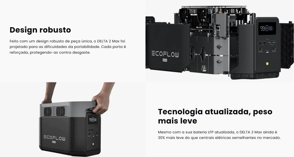 tecnologia avançada do Ecoflow Delta 2 Max