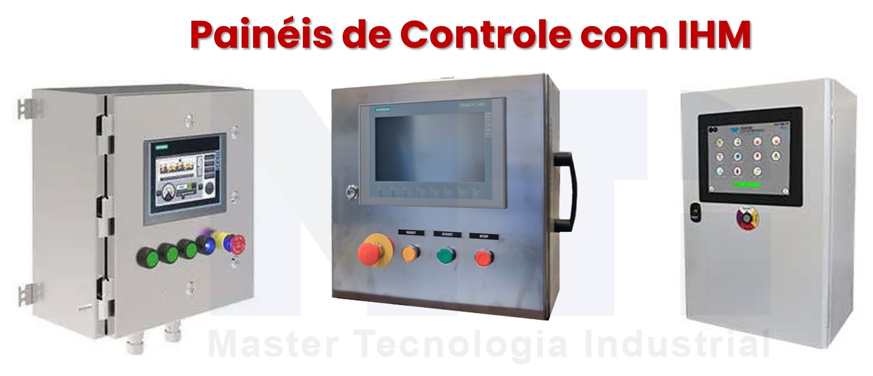 Painéis de controle com tela IHM