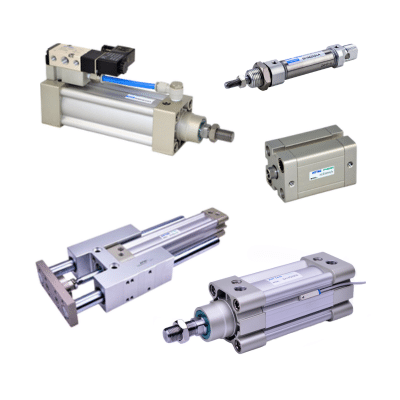Cilindros pneumáticos ou atuadores