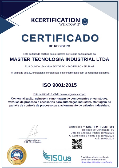 certificado ISO 9001 da MTi